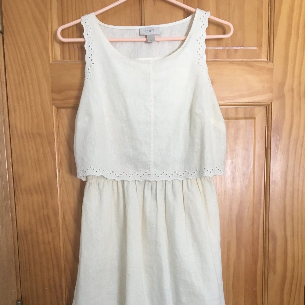 Off White Open Back Sun Dress